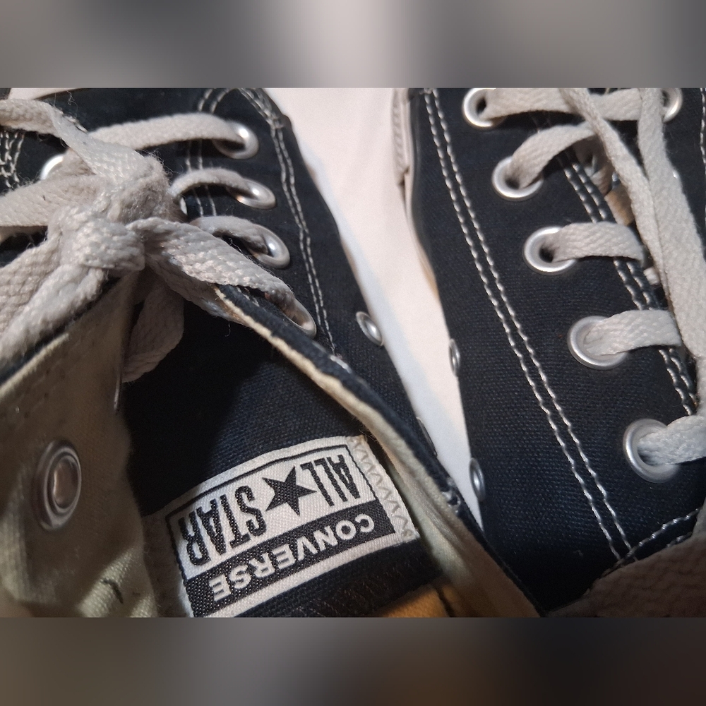 Converse All Star Black White Low Top Women 6/ Men 4 , Grunge Classic Streetwear - Picture 9 of 11